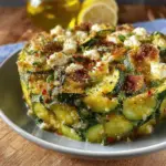 Baked Zucchini Spinach and Feta Casserole