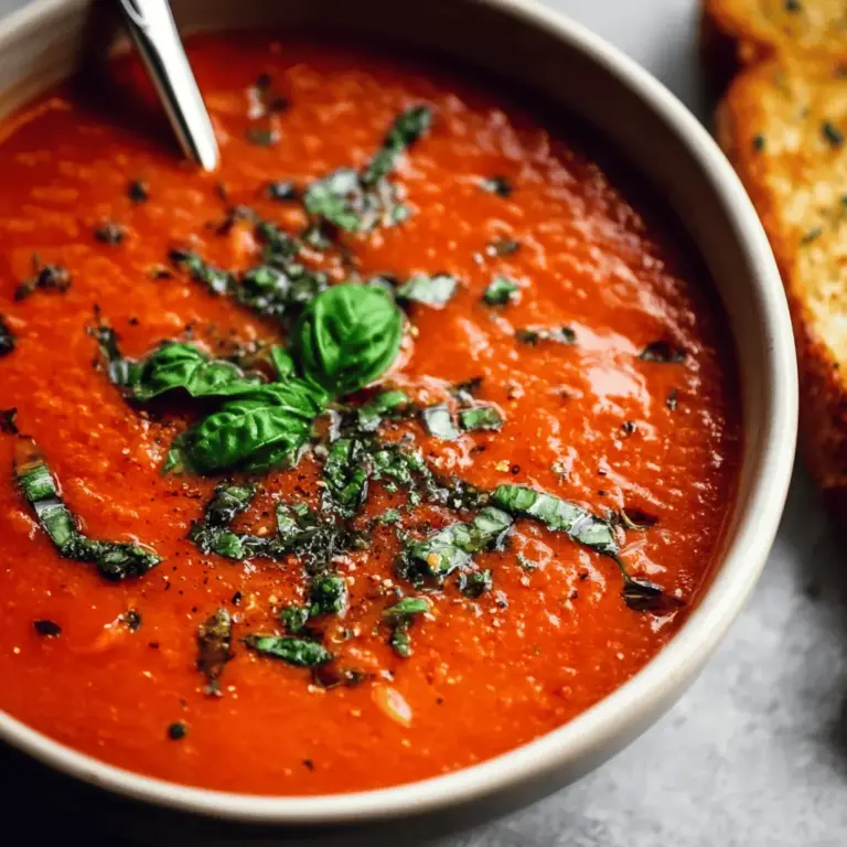 Easy Roasted Tomato Basil Soup Recipe