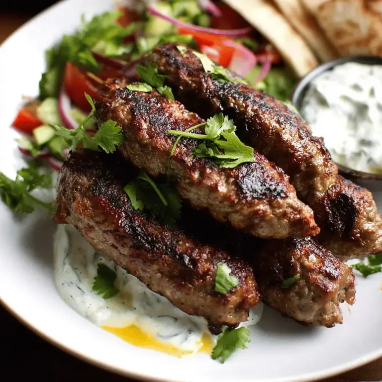 Lamb Koftas with Tahini Yogurt Sauce
