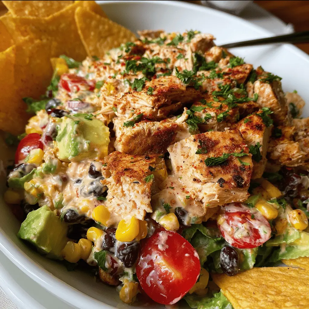 Southwest Chicken Salad: Easy Recipe with Turkey Bacon Delight
