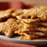 crunchy Whole Grain Crackers with Cheese