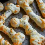 Cheesy Halloween Breadstick Bones