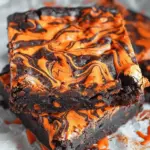 Halloween Cream Cheese Swirl Brownies