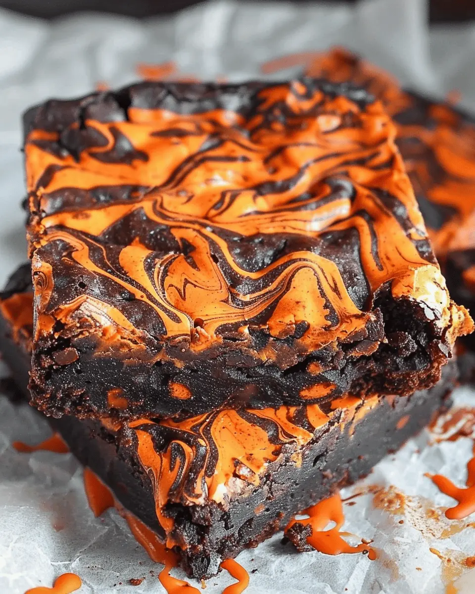 Halloween Cream Cheese Swirl Brownies: The Best Spooky Treats