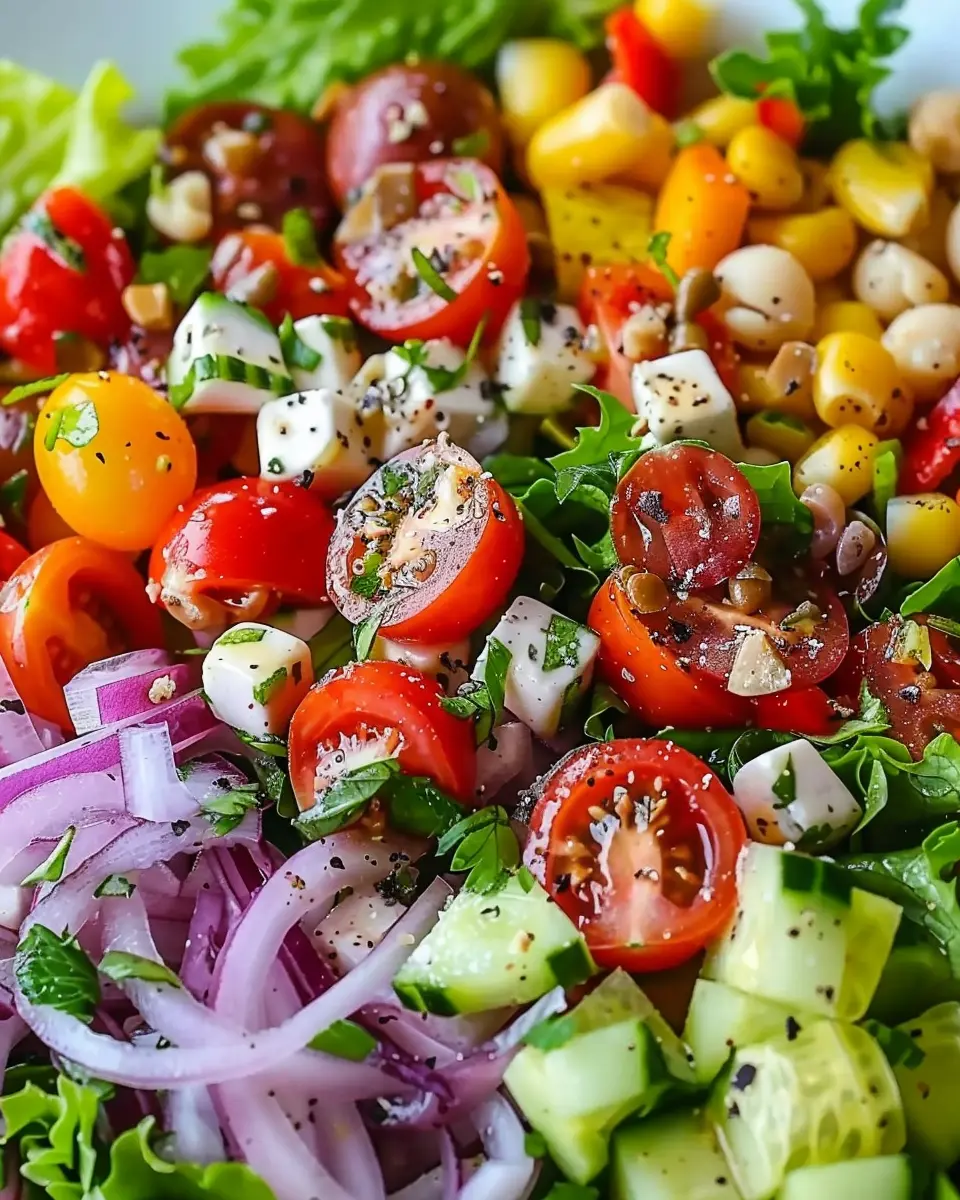 Italian Chopped Salad: Refreshing Twist with Turkey Bacon and Chicken Ham