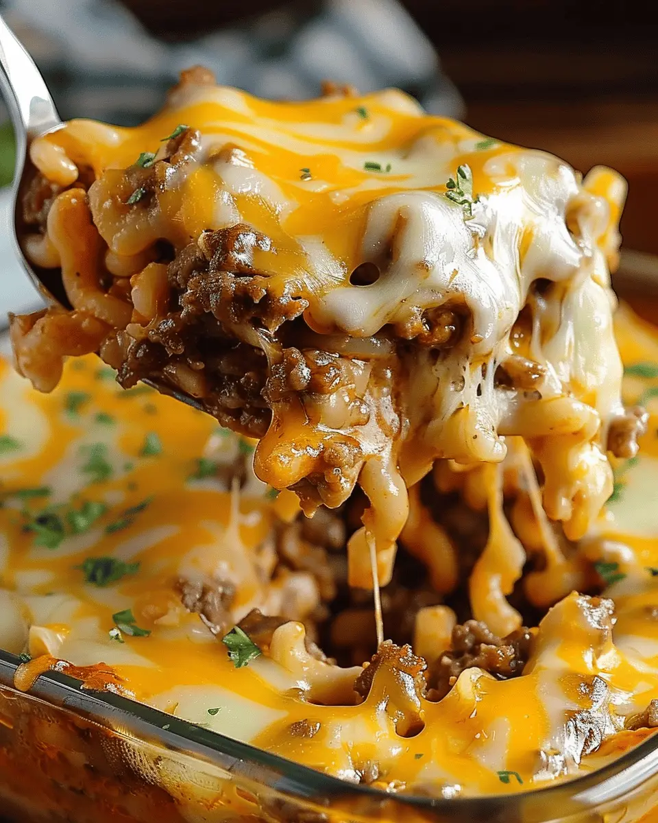 Cheesy Hamburger Casserole: Easy Comfort Food with Turkey Bacon