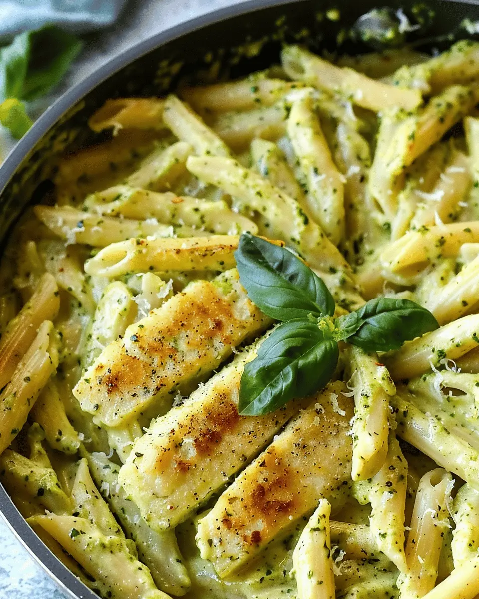 Creamy Pesto Sauce Pasta with Turkey Bacon: A Simple Delight