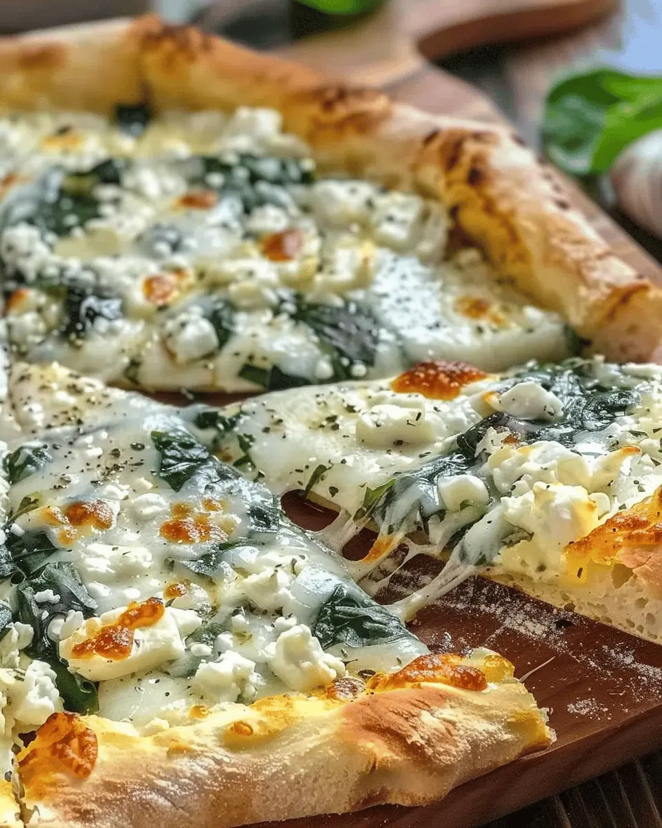 Greek Roasted Garlic Spinach White Pizza: Easy Recipe for Comfort Food