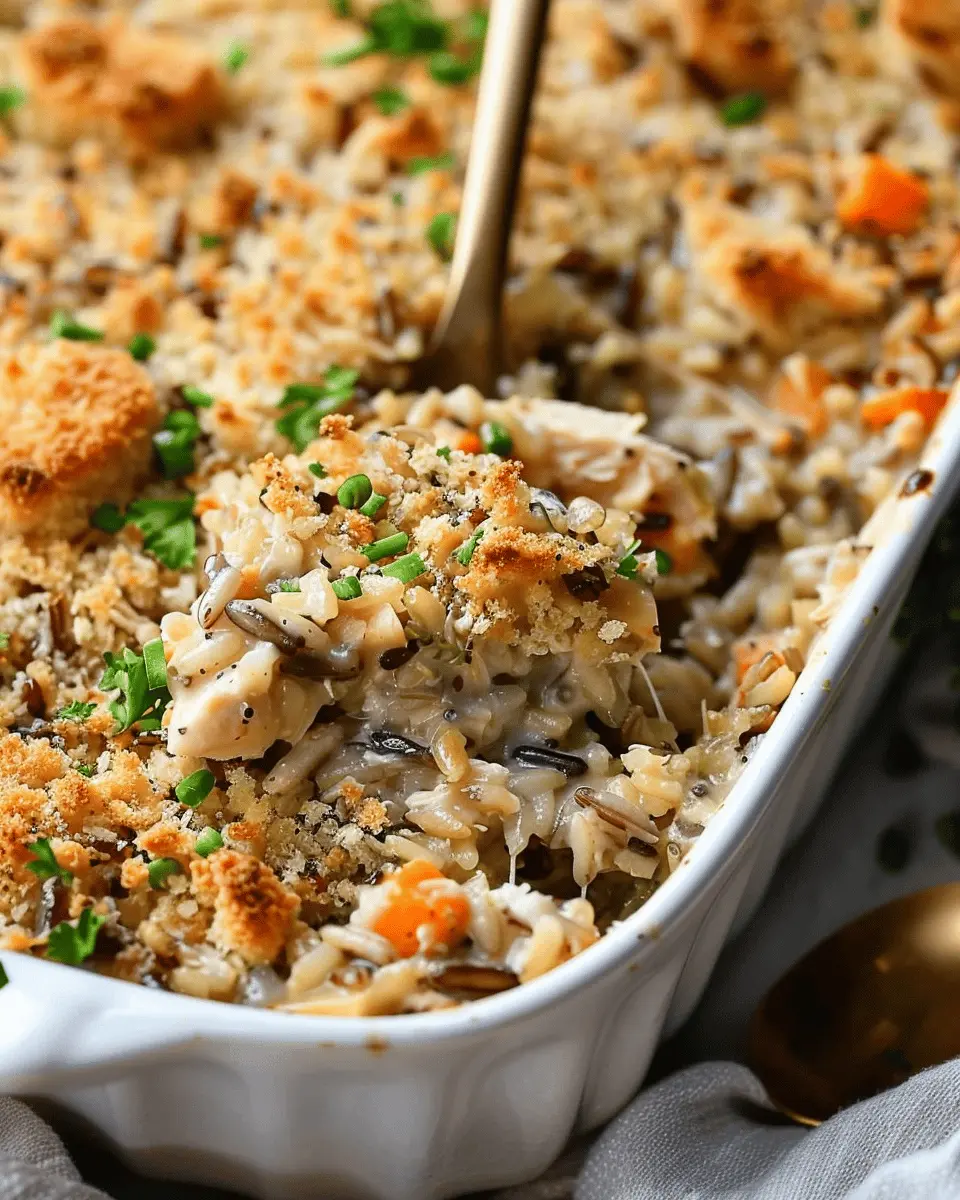 Chicken Wild Rice Casserole Recipe: Comforting Flavor with Turkey Bacon