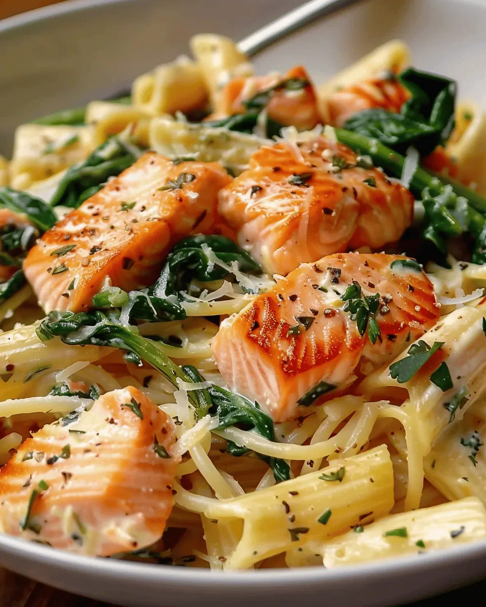 Quick Salmon & Spinach Pasta: A Quick and Easy Dinner Delight