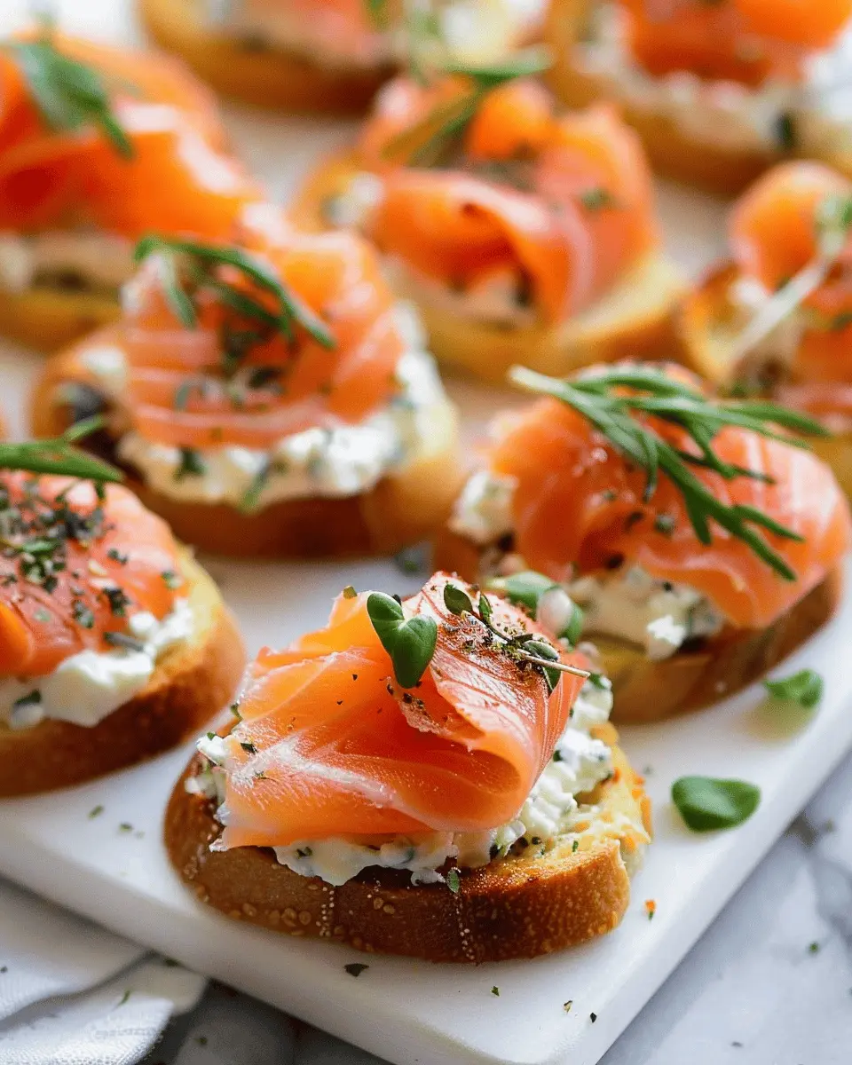 Smoked Salmon Appetizer: Easy Crostini with Herb Cream Cheese