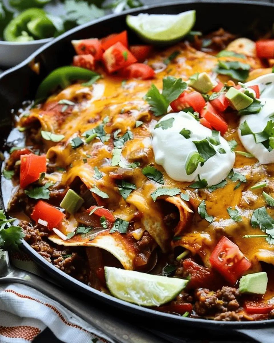 Beef Skillet Enchiladas: Easy, Flavorful Comfort Food Delight