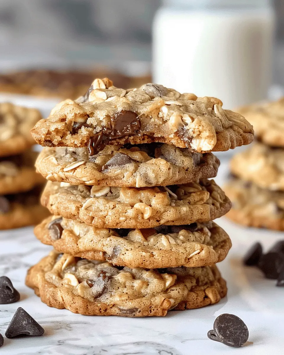 Peanut Butter Oatmeal Chocolate Chip Cookies: The Best Healthy Treat