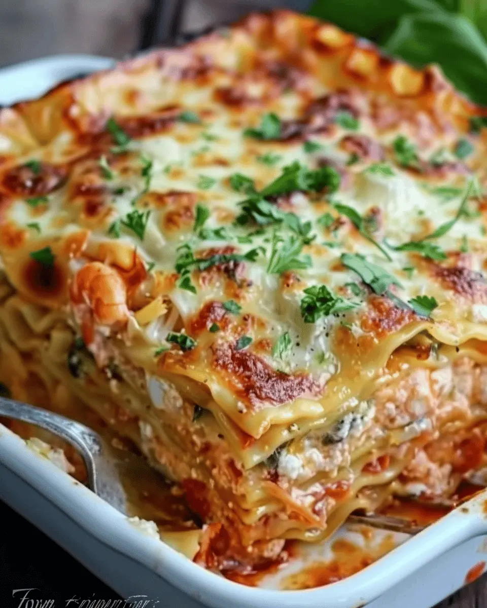 Seafood Lasagna: Indulgent Recipe with Shrimp & Crab Delight