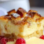 Custard Bread Pudding with Vanilla Sauce