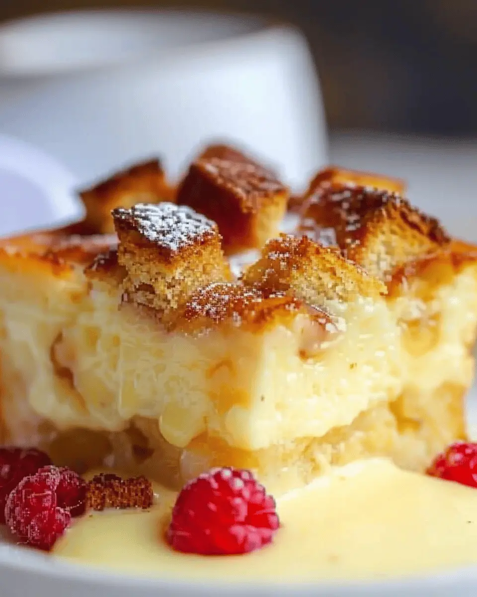 Custard Bread Pudding: Indulgent Vanilla Sauce Delight
