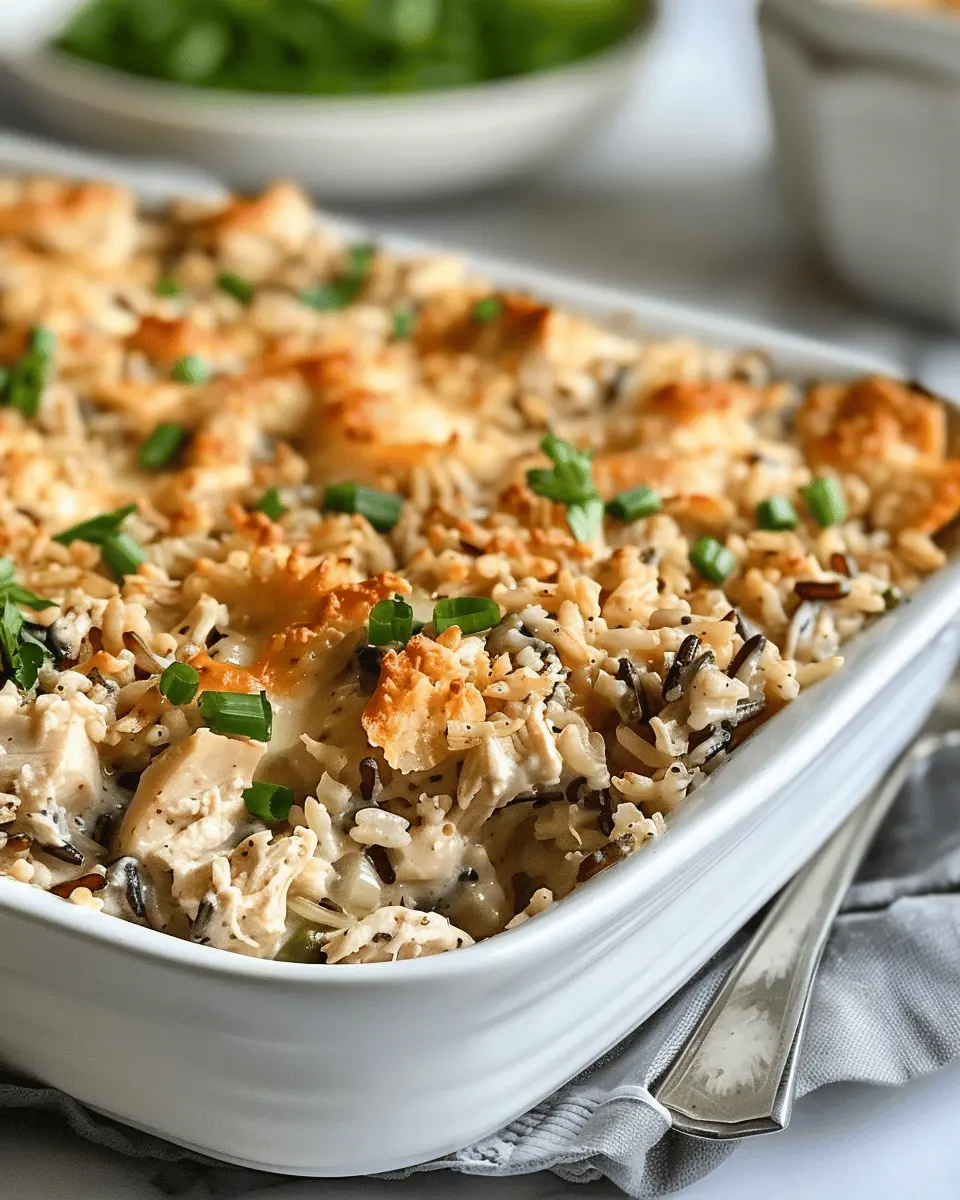 Chicken Wild Rice Casserole with Turkey Bacon and Chicken Ham Delight
