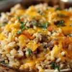Cheesy Hamburger Rice Casserole