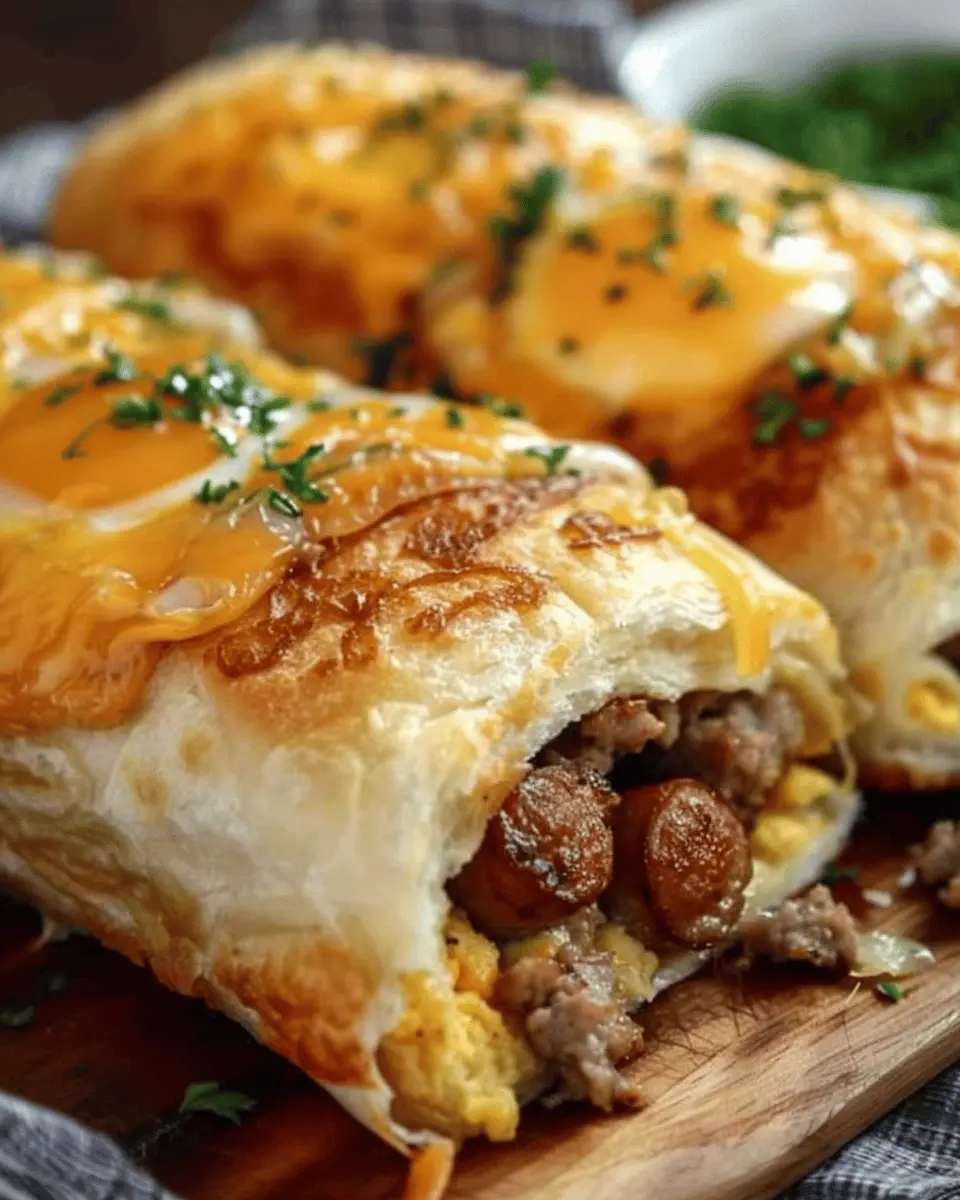 Sausage Egg and Cheese Breakfast Roll: Easy Turkey Bacon Twist