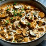 Mushroom and Seitan Stroganoff