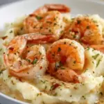 Creamy Garlic Shrimp Over Mashed Potatoes