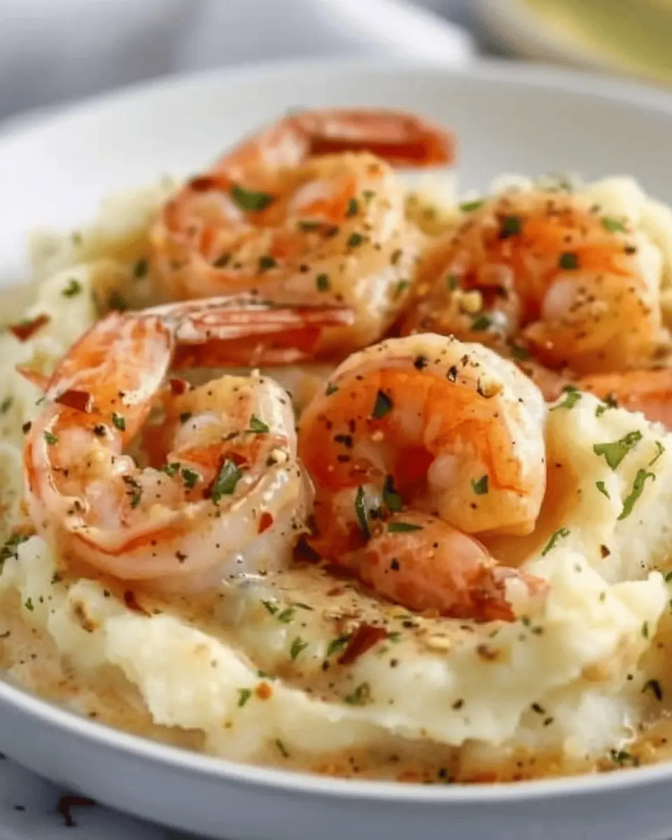 Creamy Garlic Shrimp Over Mashed Potatoes: A Cozy Indulgence