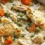 High Protein Chicken Pot Pie Soup