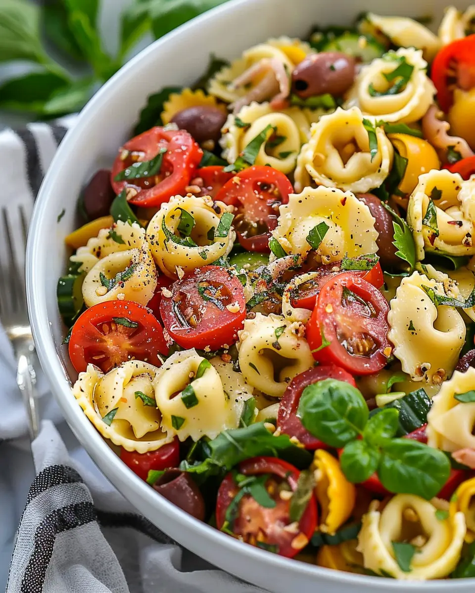 Tortellini Pasta Salad: Easy Recipe with Turkey Bacon and Chicken Ham