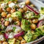 Chickpea Feta Avocado Salad
