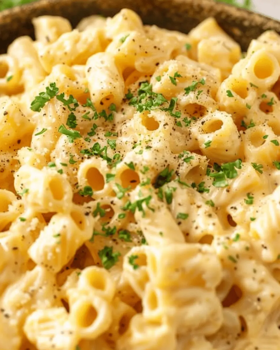 That Viral Creamy Garlic Butter Ditalini Pasta with Turkey Bacon