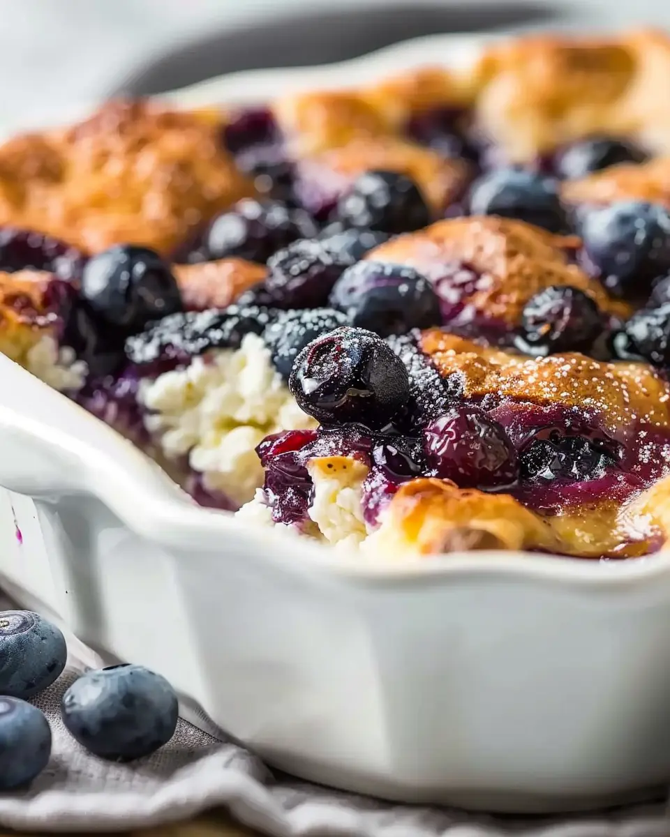 Blueberry Cottage Cheese Breakfast Bake