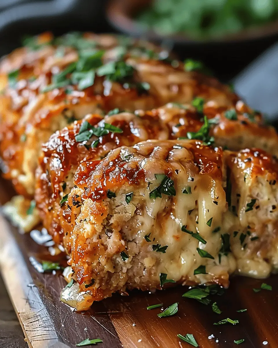Juicy Garlic Parmesan Chicken Meatloaf with Turkey Bacon Delight