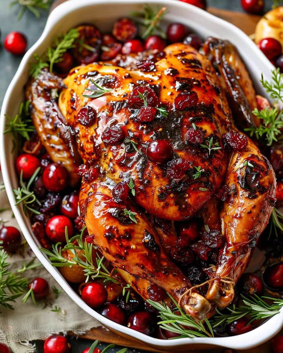 Maple Cranberry Roast Chicken