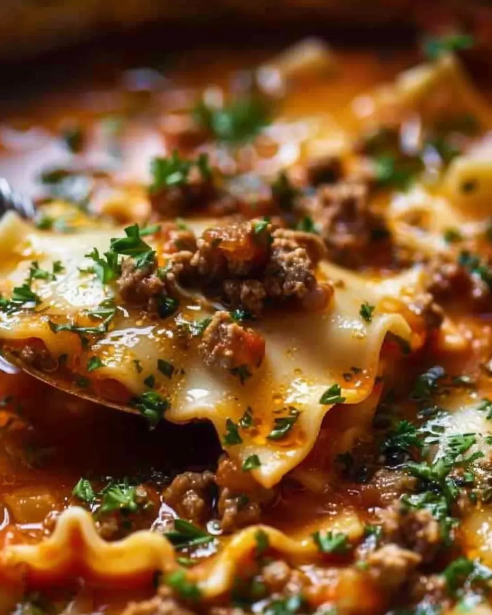 Mouthwatering One Pot Lasagna Soup: Indulgent Comfort Food Delight