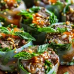 Thai Basil Beef Rolls
