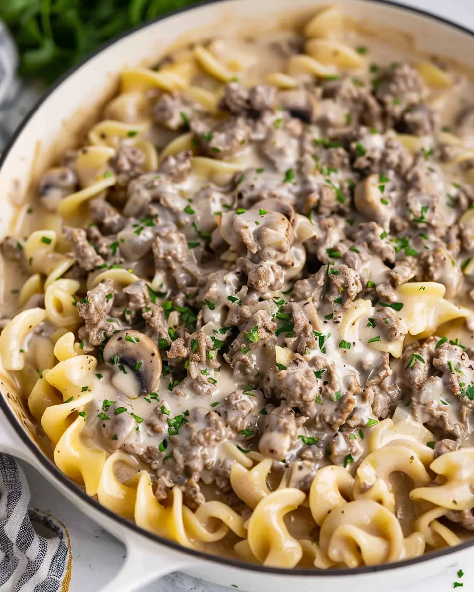 Ground Beef Stroganoff: Easy Comfort Food with Turkey Bacon Twist