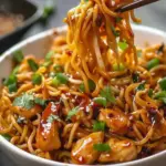 Sticky Garlic Chicken Noodles