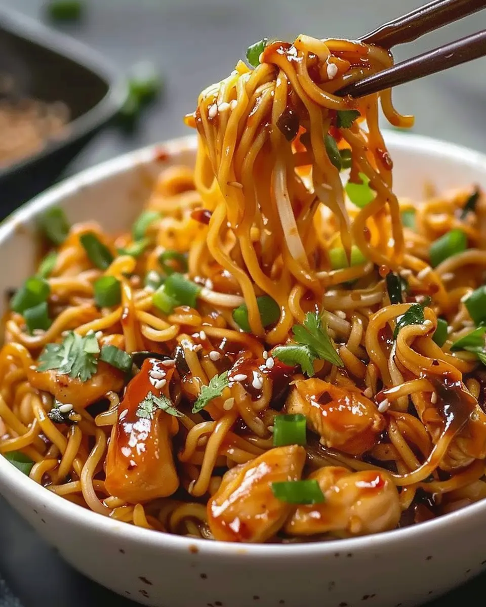 Sticky Garlic Chicken Noodles: An Easy and Indulgent Recipe