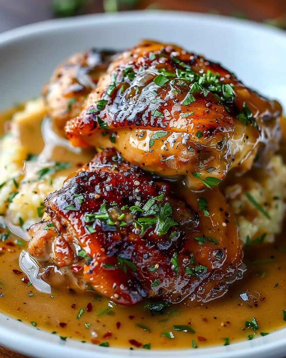 Smothered Chicken Thighs Gravy