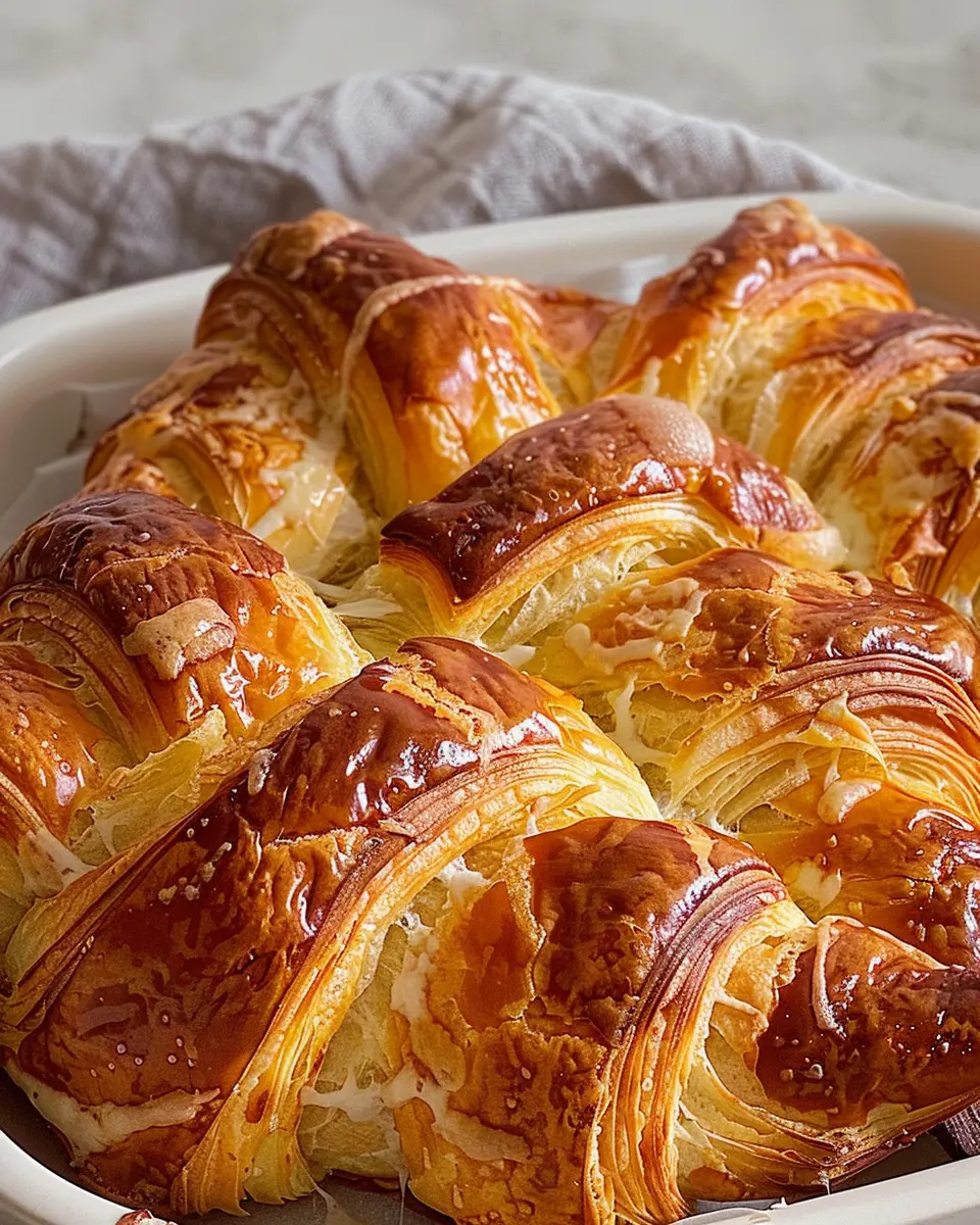 Croissant Bake: Easy Turkey Bacon and Chicken Ham Delight