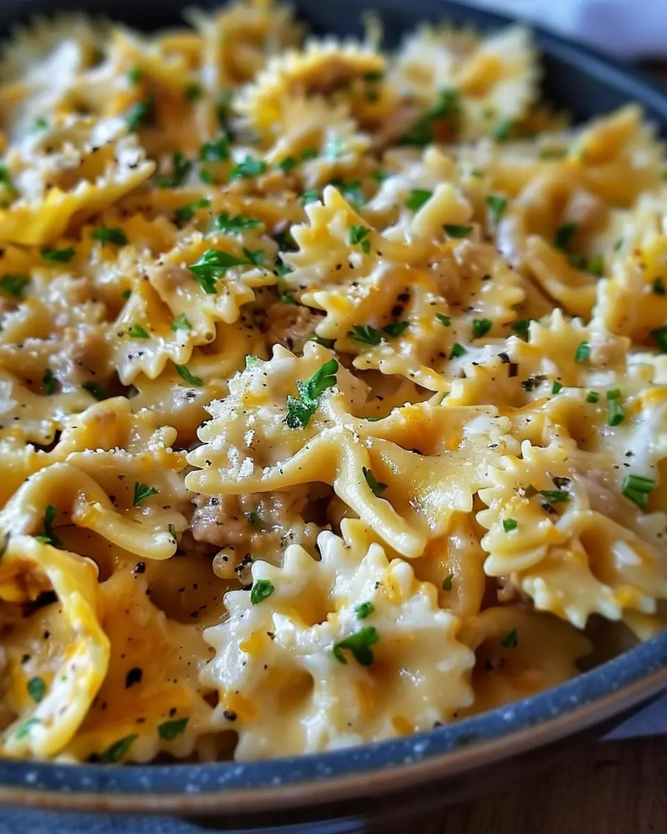 Cajun Cream Cheese Alfredo Bowties: Indulgent Turkey Bacon Delight