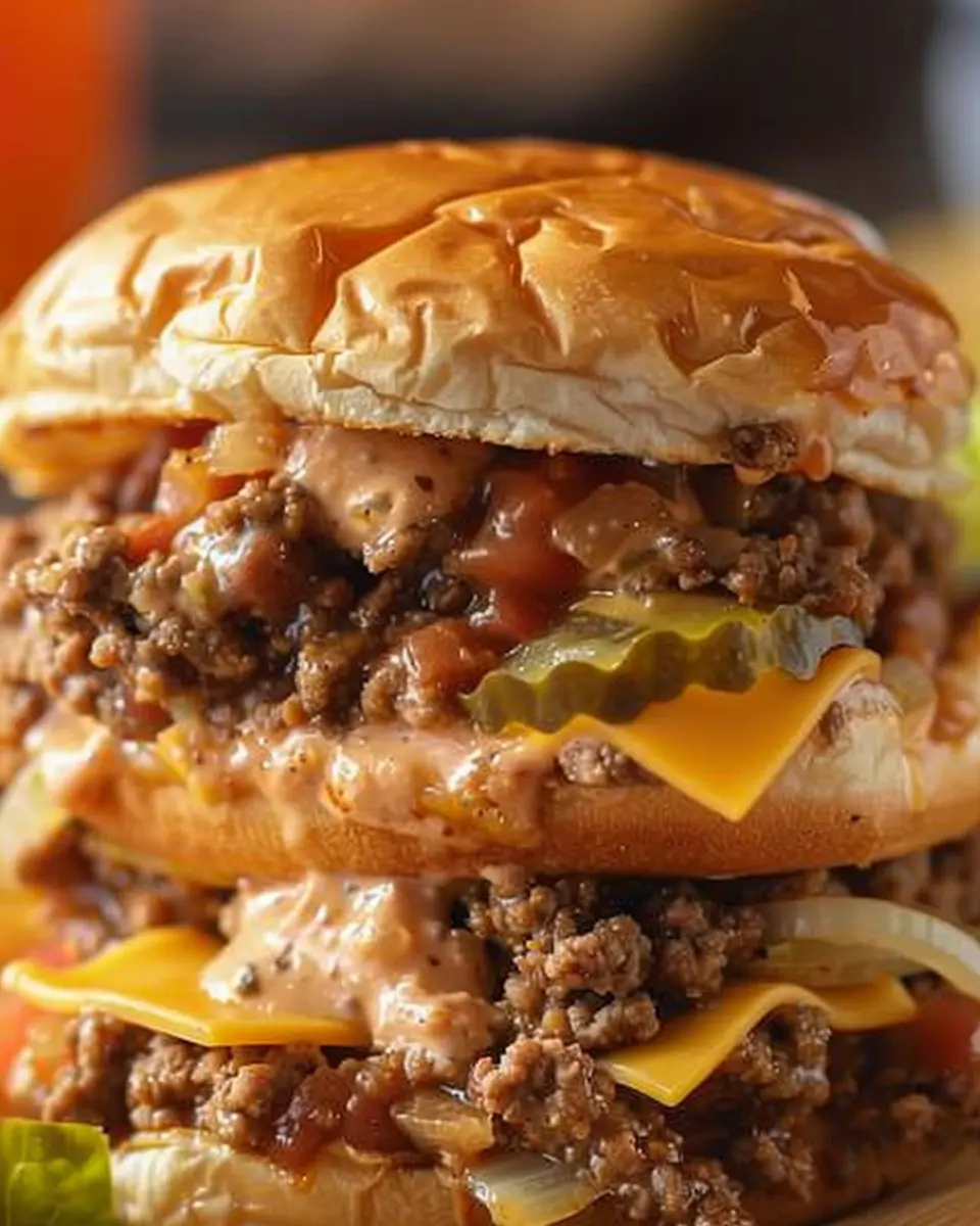 Big Mac Sloppy Joes: Indulgent Twist with Turkey Bacon and Chicken Ham