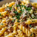 Creamy High Protein Beef Pasta