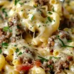 Loaded Cheeseburger Alfredo Pasta