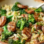 Chicken Sausage and Broccoli Orzo