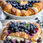 Blueberry Cream Cheese Croissant Casserole