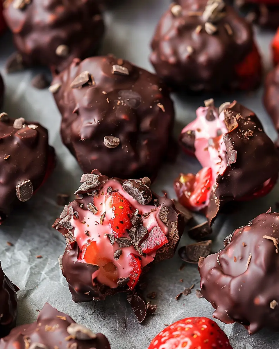 Chocolate Strawberry Yogurt Clusters: A Delightful Indulgence