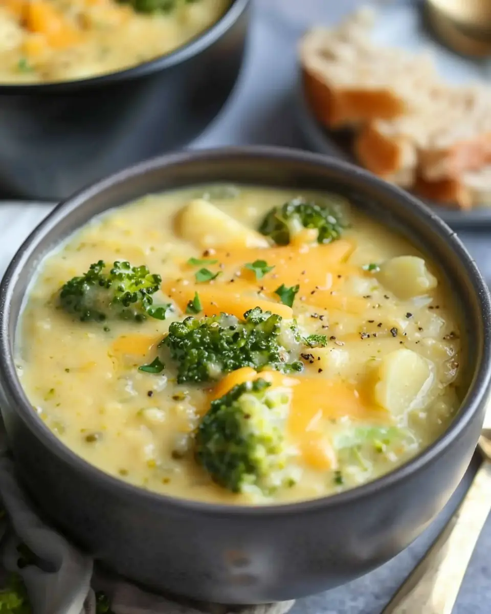 Broccoli Potato Cheese Soup Recipe