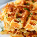 Cheese Loaded Hashbrown Waffles
