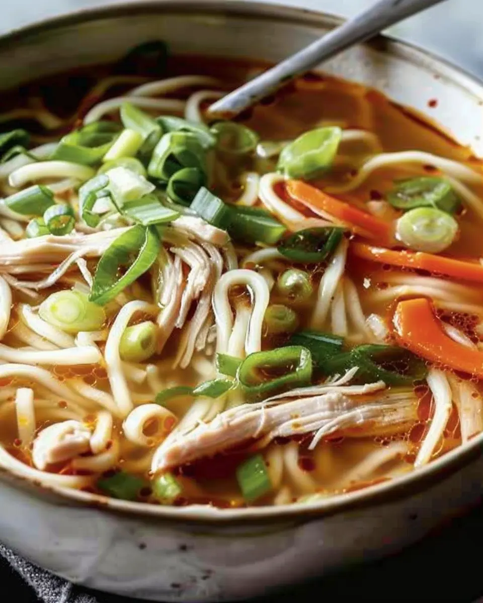 Aromatic Ginger Scallion Chicken Noodle Soup: A Cozy Delight